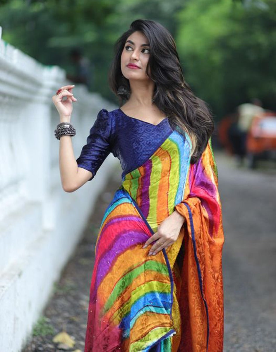 Multicoloured Silk Saree | Sudathi