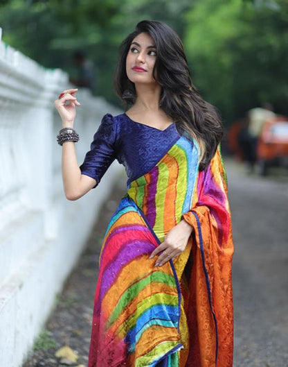 Multicoloured Silk Saree | Sudathi