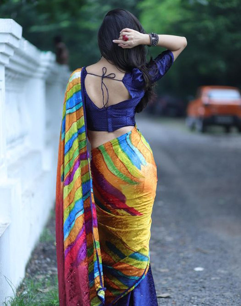 Multicoloured Silk Saree | Sudathi