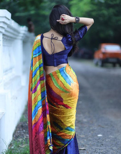Multicoloured Silk Saree | Sudathi