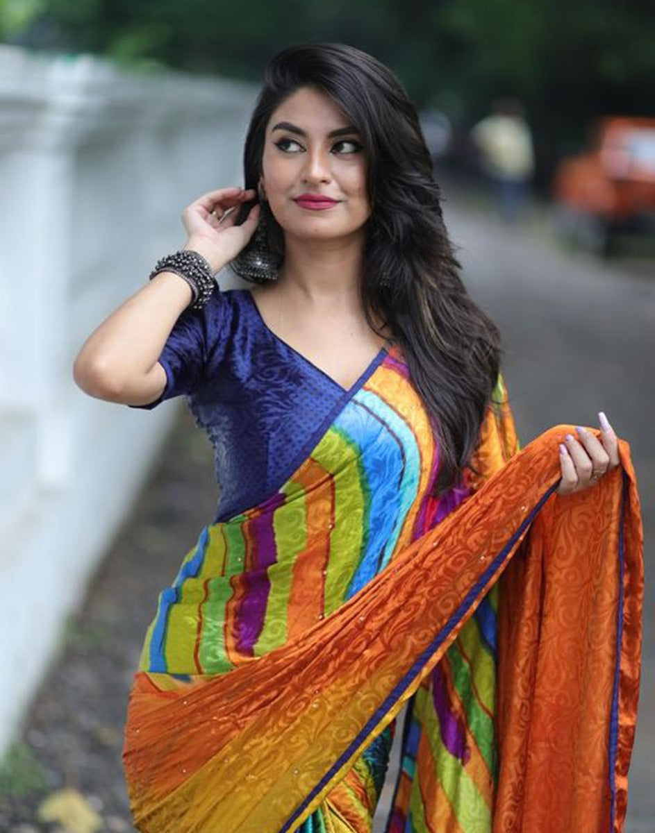 Multicoloured Silk Saree | Sudathi