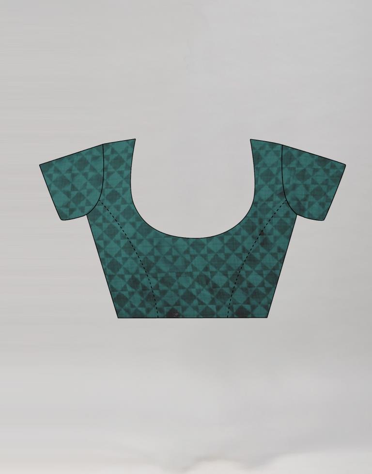 Green Coloured Floral Printed Chiffon Saree | Sudathi