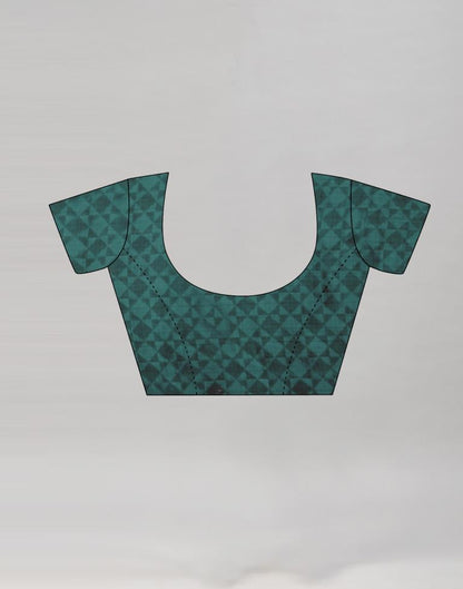 Green Coloured Floral Printed Chiffon Saree | Sudathi