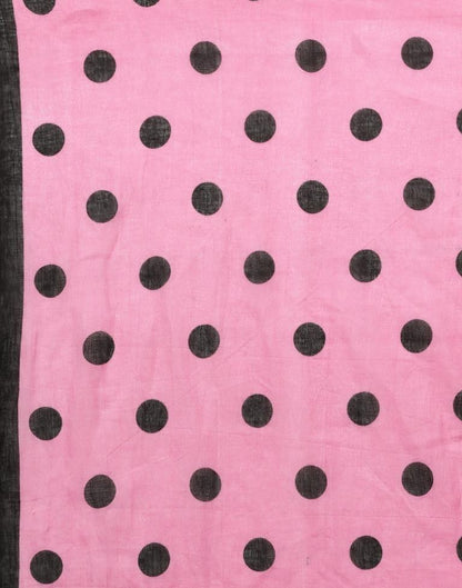 Pink Printed Cotton Saree