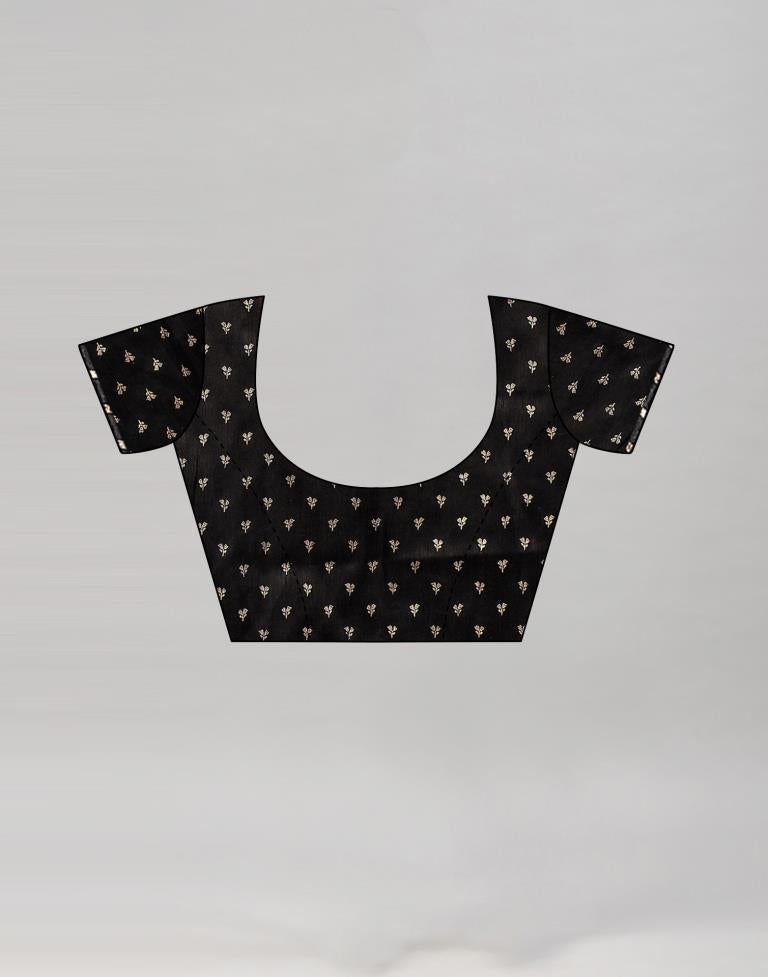 Maroon Coloured Poly Silk Foil Printed Saree | Sudathi