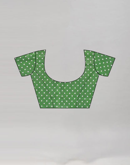 Green Coloured Cotton Bandhani Printed Saree | Sudathi