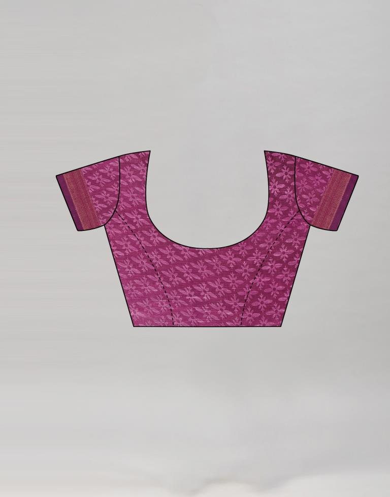 White Coloured Poly Cotton Printed Saree | Sudathi