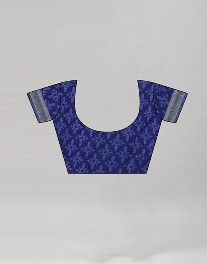 White Coloured Poly Cotton Printed Saree | Sudathi