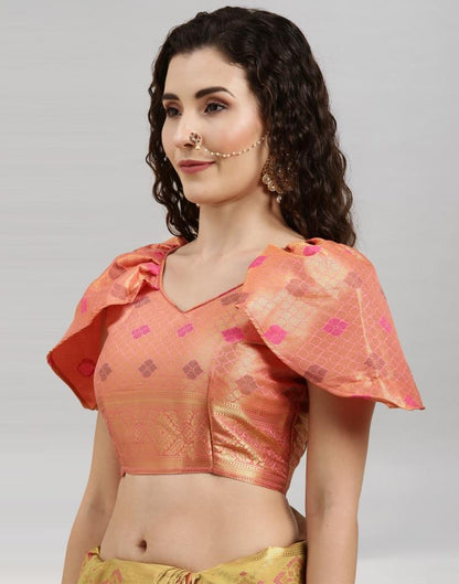 Pear Green Coloured Poly Silk Banarasi Jacquard Saree | Sudathi