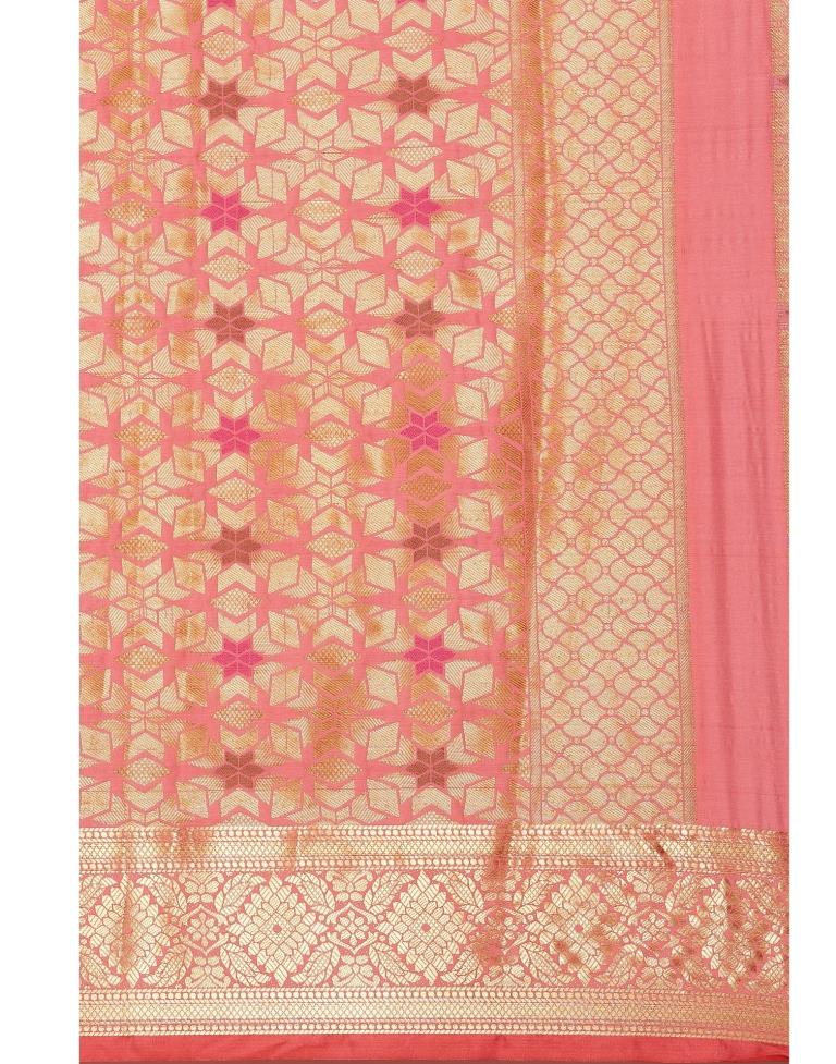 Pear Green Coloured Poly Silk Banarasi Jacquard Saree | Sudathi