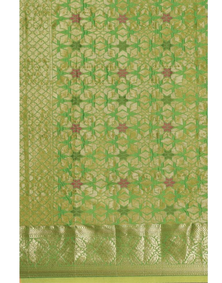 Pink Coloured Poly Silk Banarasi Jacquard Saree | Sudathi