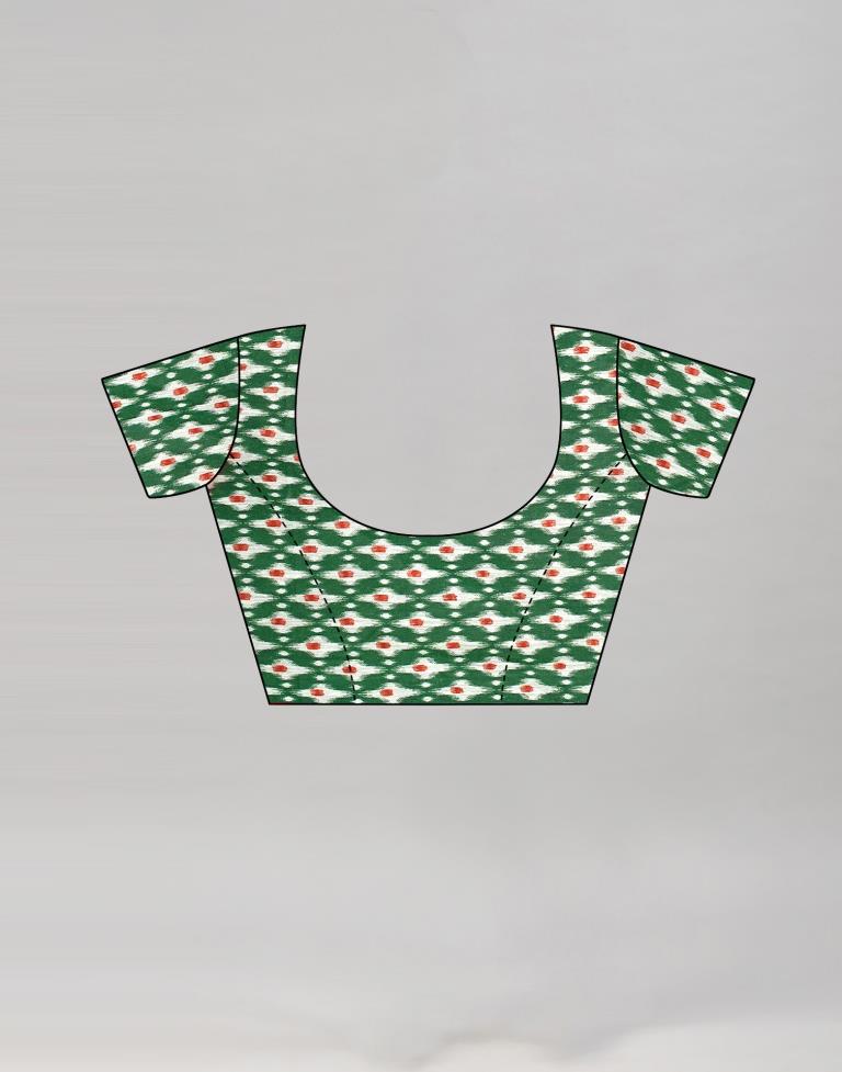 Light Brown Coloured Poly Cotton Printed Saree | Sudathi