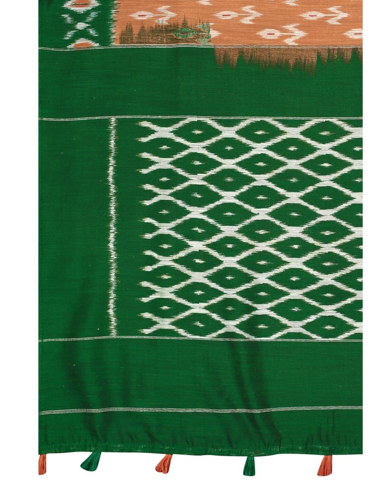 Light Brown Coloured Poly Cotton Printed Saree | Sudathi