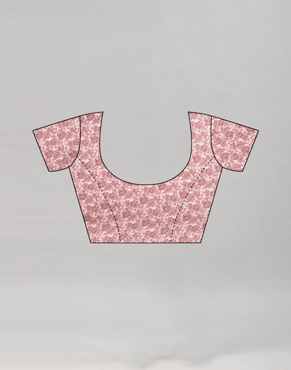 Dusty Pink Georgette Floral Printed Saree | Sudathi