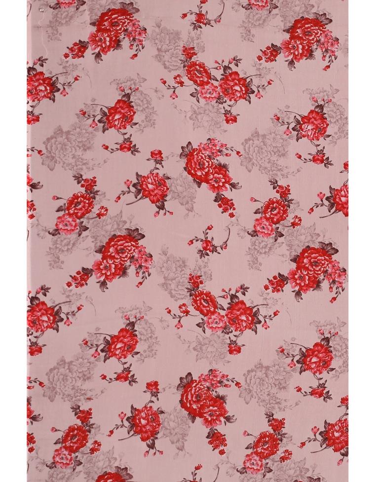 Dusty Pink Georgette Floral Printed Saree | Sudathi