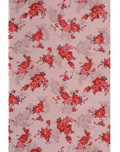 Dusty Pink Georgette Floral Printed Saree | Sudathi