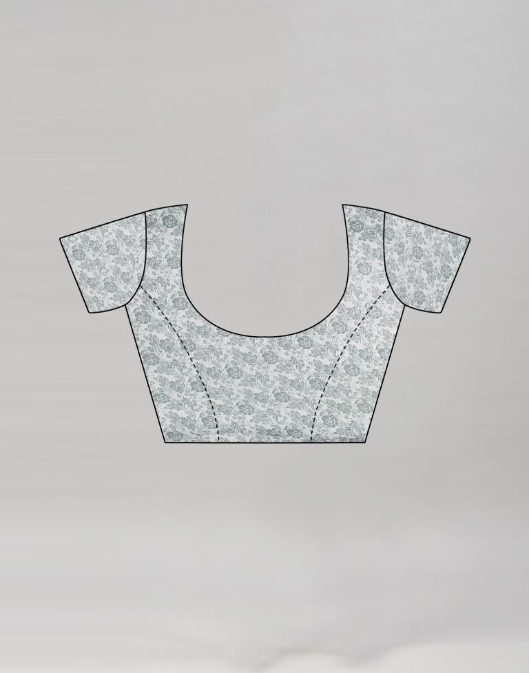 Grey Georgette Floral Printed Saree | Sudathi