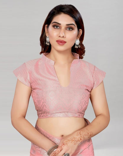 Light Pink Coloured Cotton Jacquard Saree | Sudathi