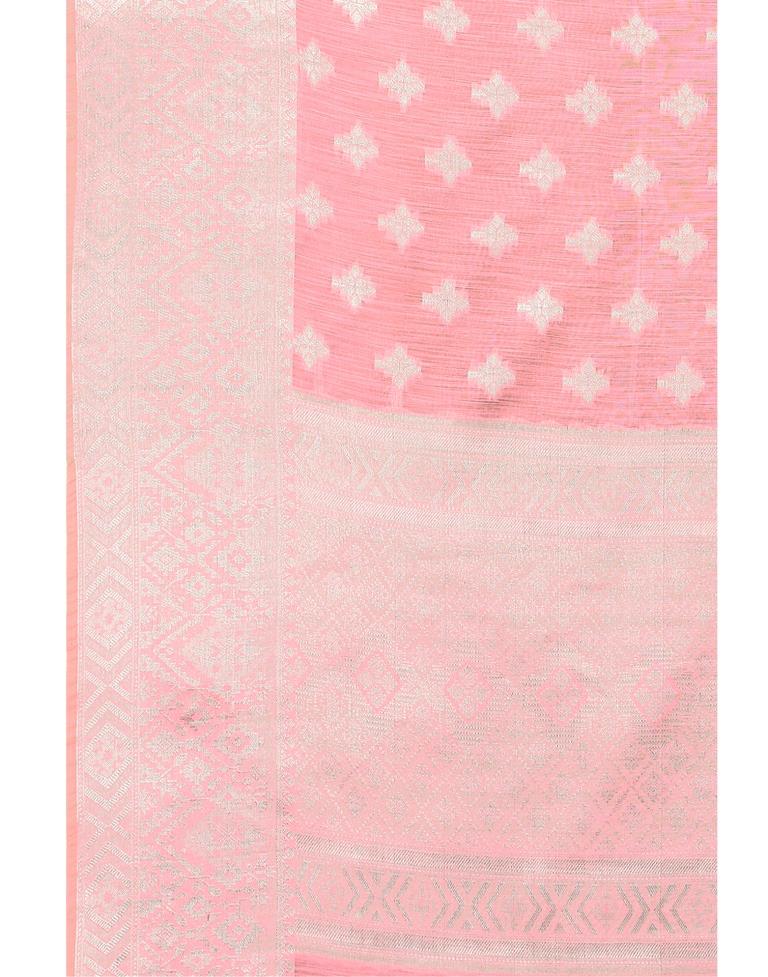 Light Pink Coloured Cotton Jacquard Saree | Sudathi