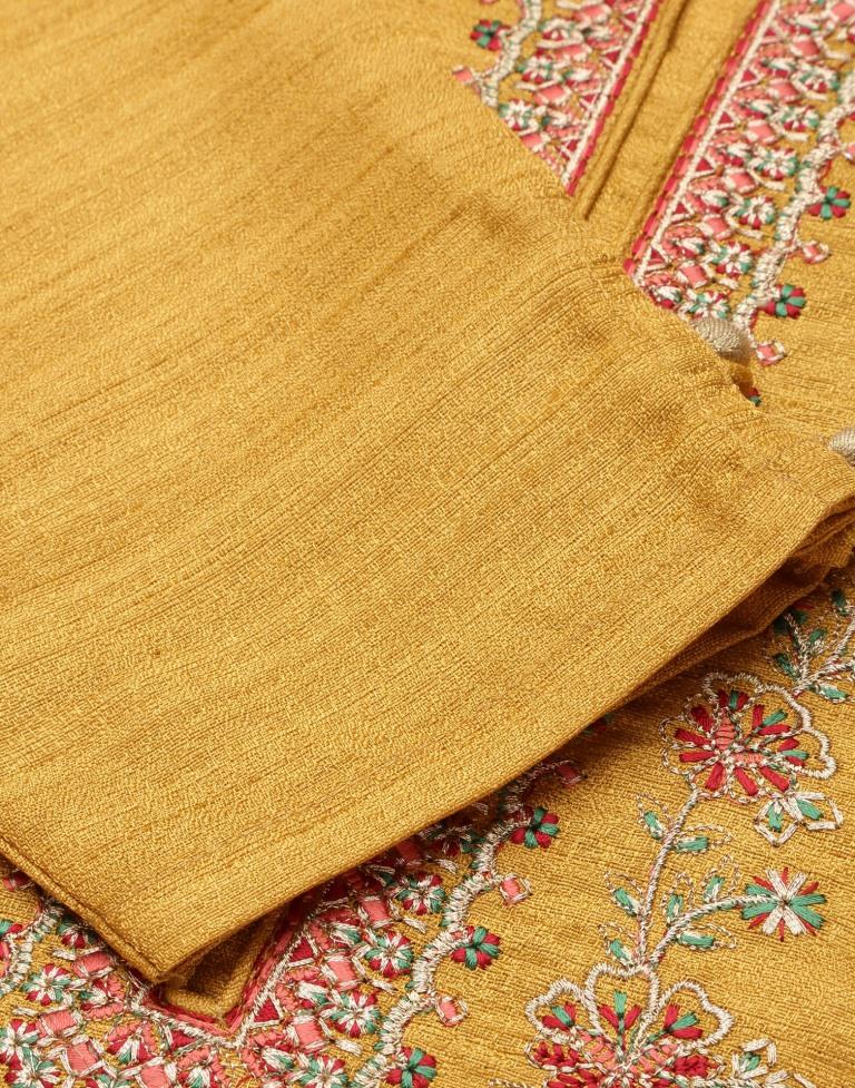 Mustard Kurti With Pant And Dupatta | Leemboodi