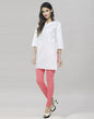 Classy Coral Pink Coloured Plain Cotton Leggings | Sudathi