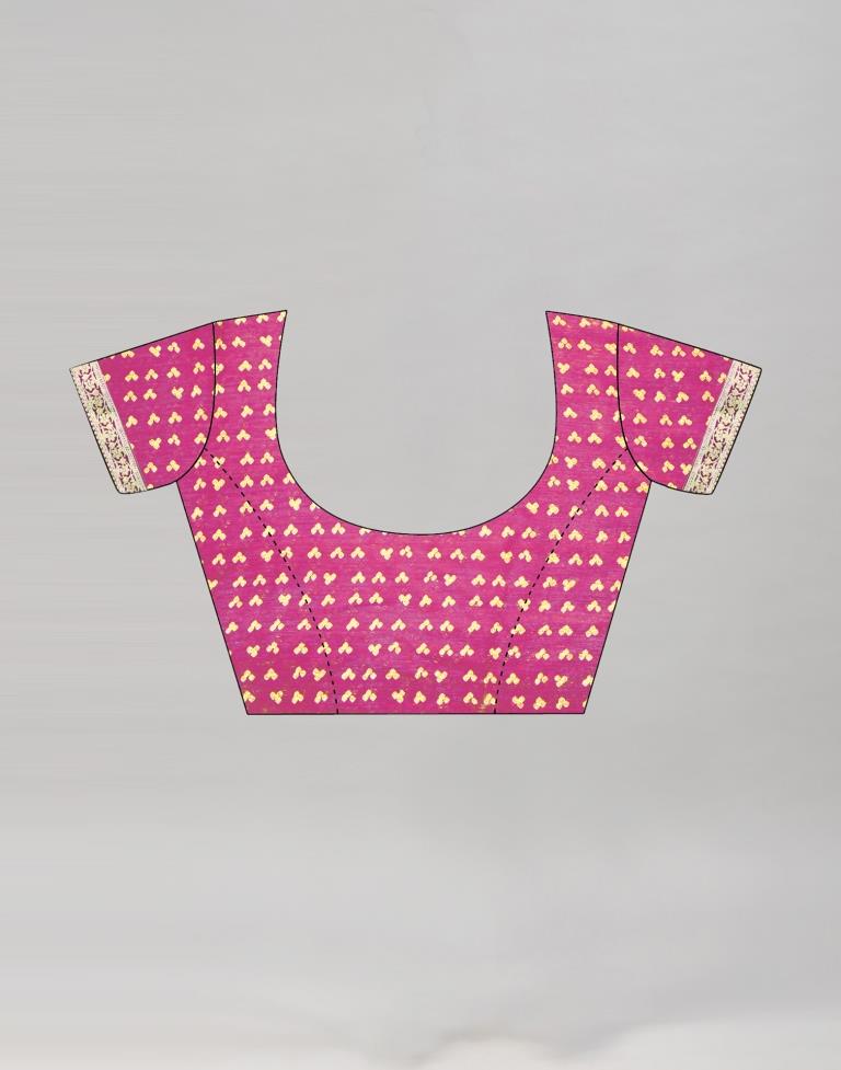 Rani Pink Chiffon Bandhani Saree | Sudathi