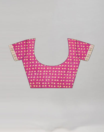 Rani Pink Chiffon Bandhani Saree | Sudathi