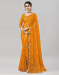 Turmeric Yellow Chiffon Bandhani Saree | Sudathi