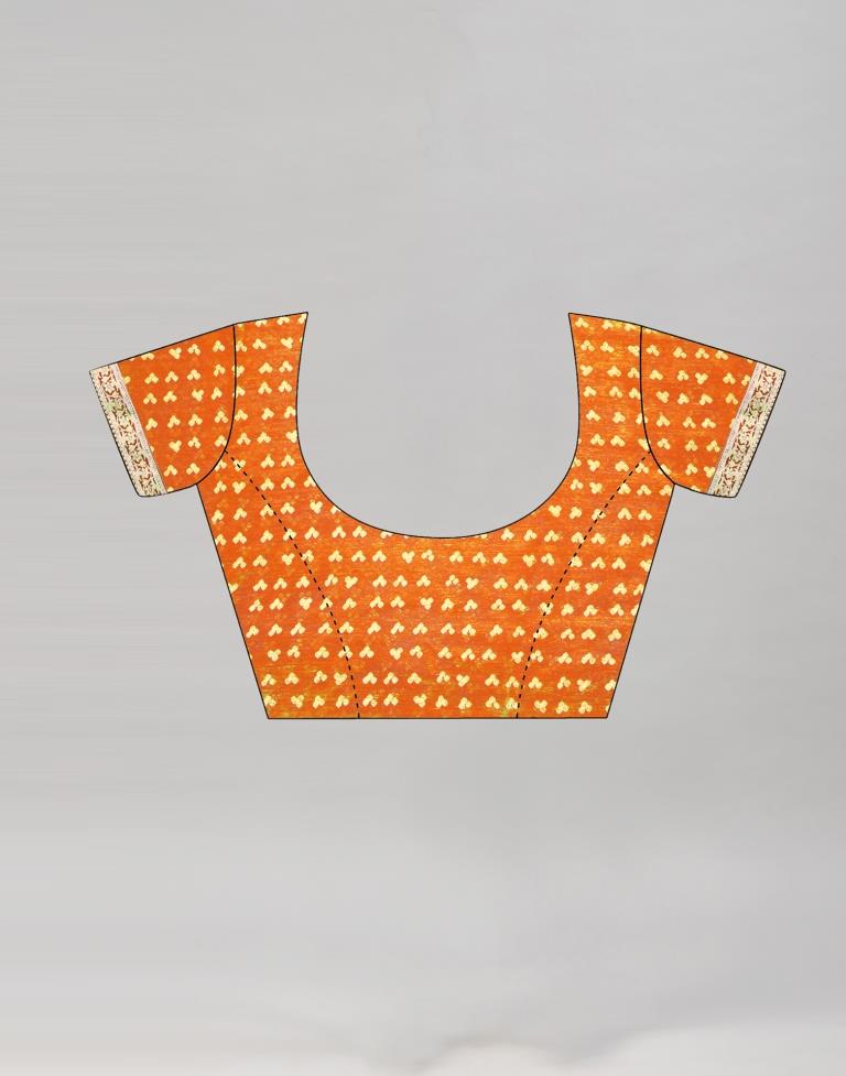 Orange Bandhani Saree | Sudathi