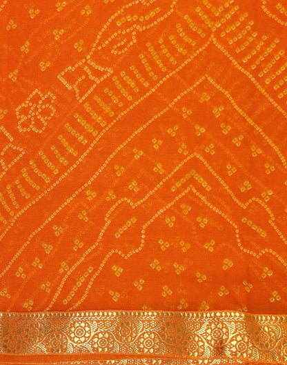 Orange Bandhani Saree | Sudathi