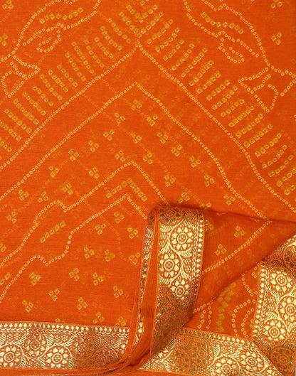 Orange Bandhani Saree | Sudathi