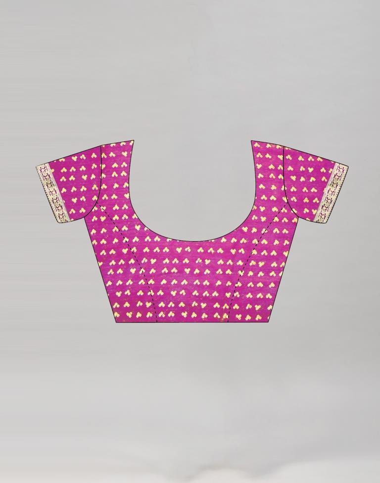 Rani Pink Chiffon Bandhani Saree | Sudathi