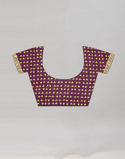 Dark Wine Chiffon Bandhani Saree | Sudathi