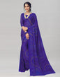 Royal Blue Coloured Chiffon Bandhani Printed Saree | Sudathi