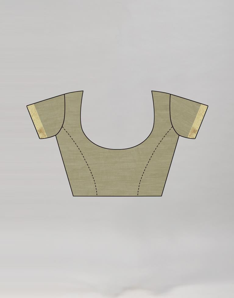 Cream Coloured Chiffon Floral Printed Saree | Sudathi