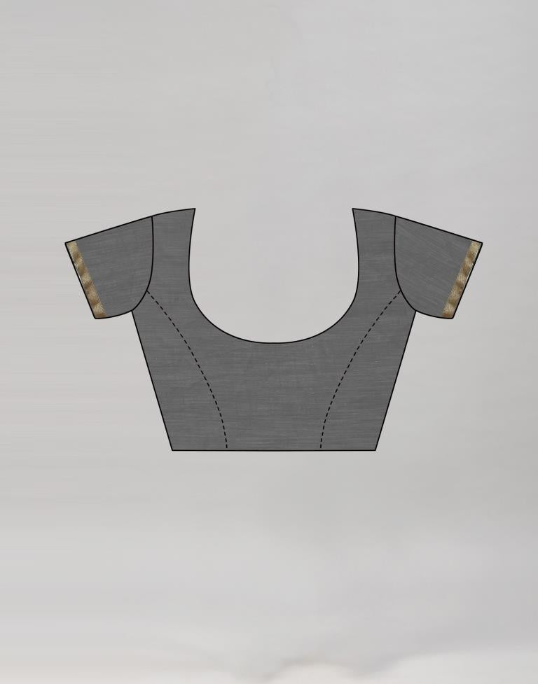 Cream Coloured Chiffon Floral Printed Saree | Sudathi