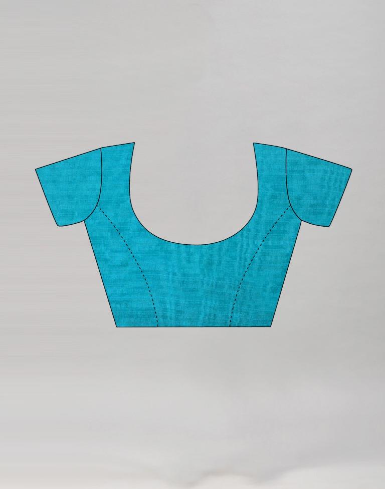 Sea Green Coloured Chiffon Printed Saree | Sudathi