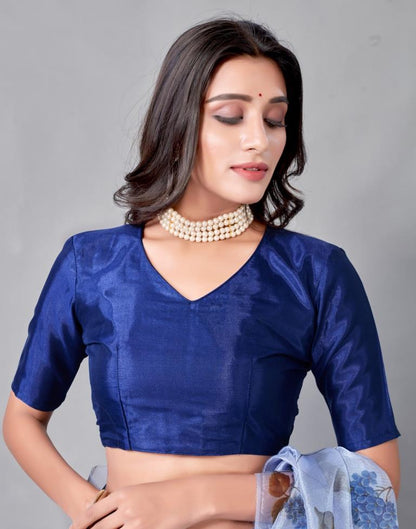 Blue Organza Saree | Sudathi