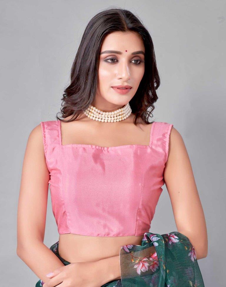 Green Organza Saree | Sudathi