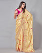 Golden Yellow Coloured Silk Embellished Saree | Sudathi