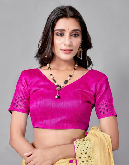 Golden Yellow Coloured Silk Embellished Saree | Sudathi