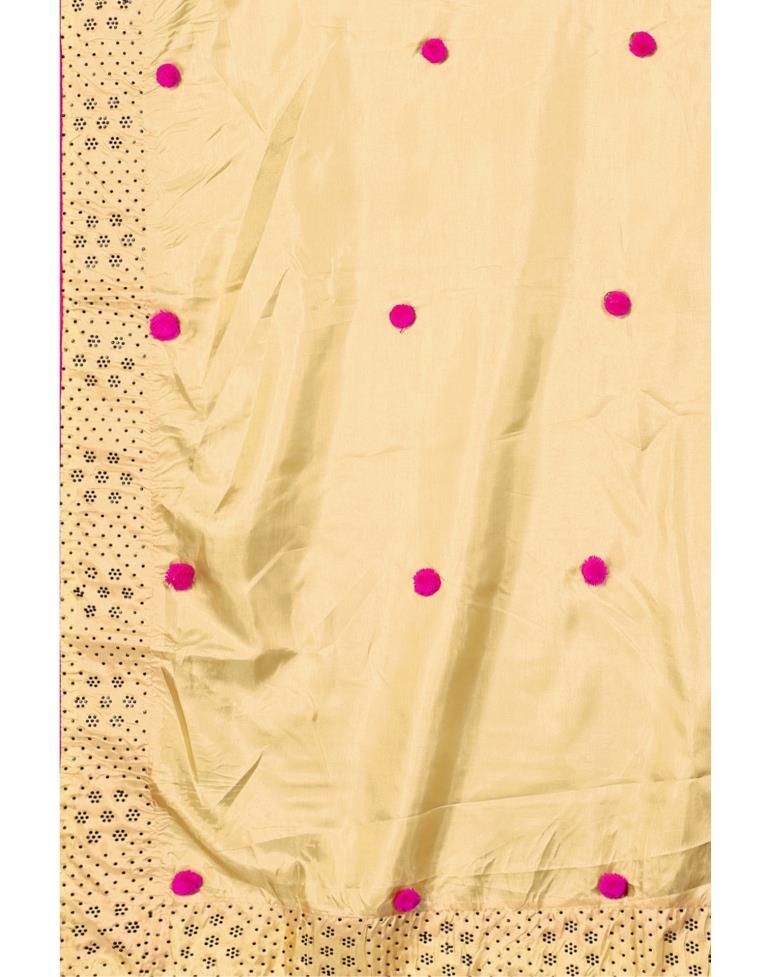 Golden Yellow Coloured Silk Embellished Saree | Sudathi