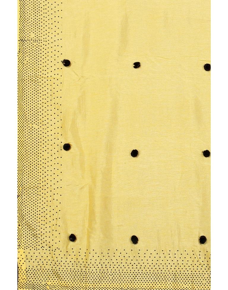 Yellow Coloured Poly Silk Embellished Saree | Sudathi