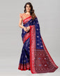 Royal Blue Coloured Cotton Printed Saree | Sudathi