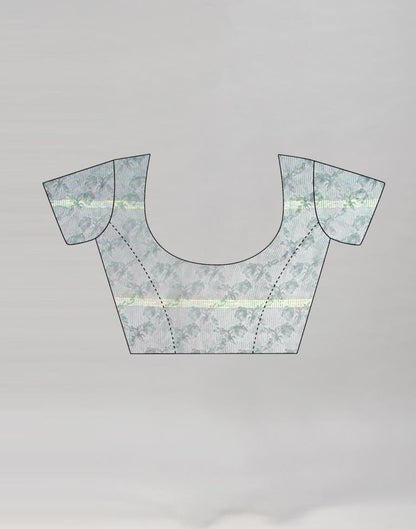 Grey Coloured Georgette Floral Printed Saree | Sudathi