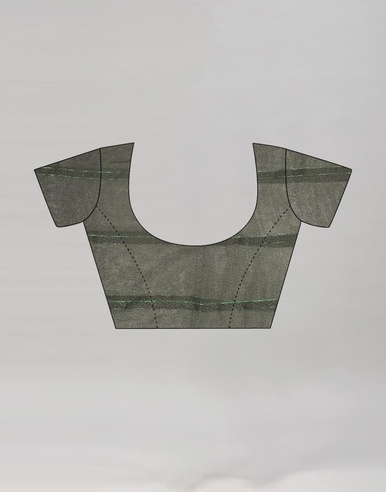 Shadow Grey Coloured Georgette Floral Printed Saree | Sudathi