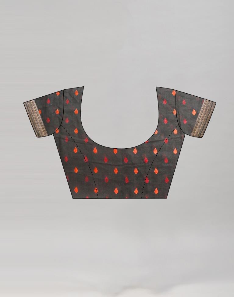 Brown Coloured Poly Cotton Printed Saree | Sudathi