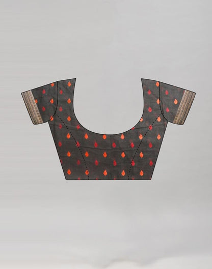 Brown Coloured Poly Cotton Printed Saree | Sudathi