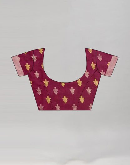 Maroon Coloured Poly Cotton Printed Saree | Sudathi