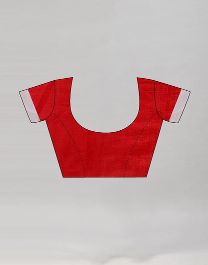 White Coloured Poly Cotton Printed Saree | Sudathi